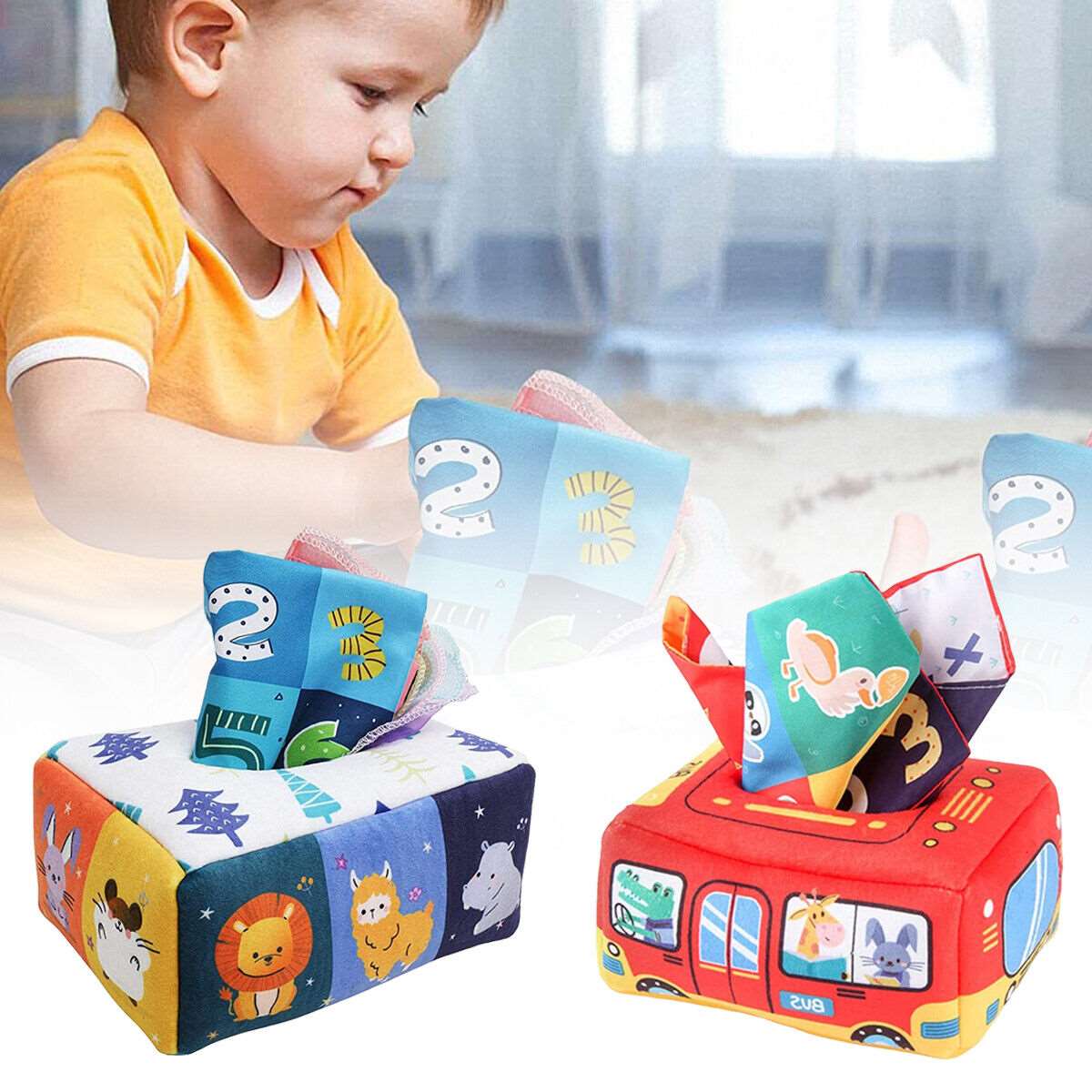 Magic Tissue Box Baby Educational Learning Activity Sensory Toy for Kids Finger Exercise Busy Board Baby Game - WaWeen Toys