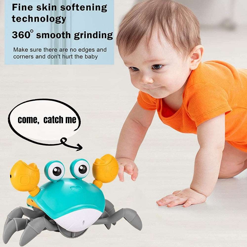 Baby Toy Walking Crab Toy Induction Escape Crab Octopus Crawling Fujão Crab Toy with Music Light Up  Dropshipping - WaWeen Toys