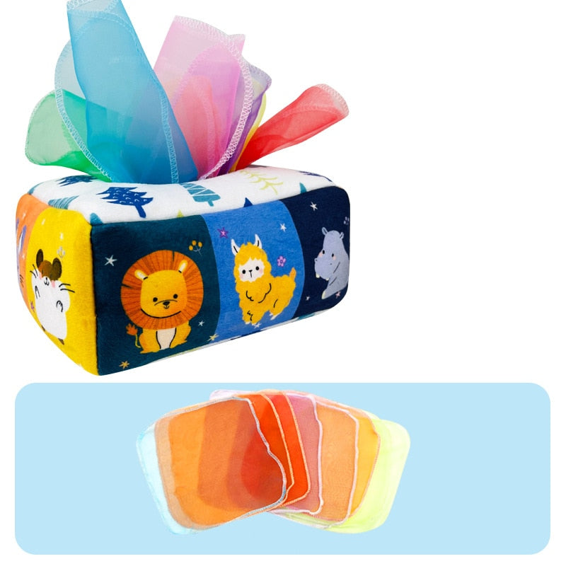 Magic Tissue Box Baby Educational Learning Activity Sensory Toy for Kids Finger Exercise Busy Board Baby Game - WaWeen Toys