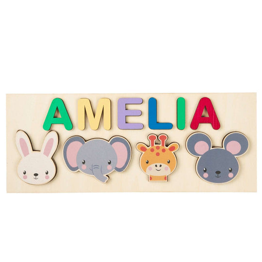 Personalized Name Wood Puzzle Custom Baby Toys - WaWeen Toys