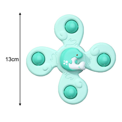Montessori Baby Bath Toys For Boy Children Bathing Sucker Spinner Suction Cup Toy For Kids Funny Child Rattles Teether - WaWeen Toys
