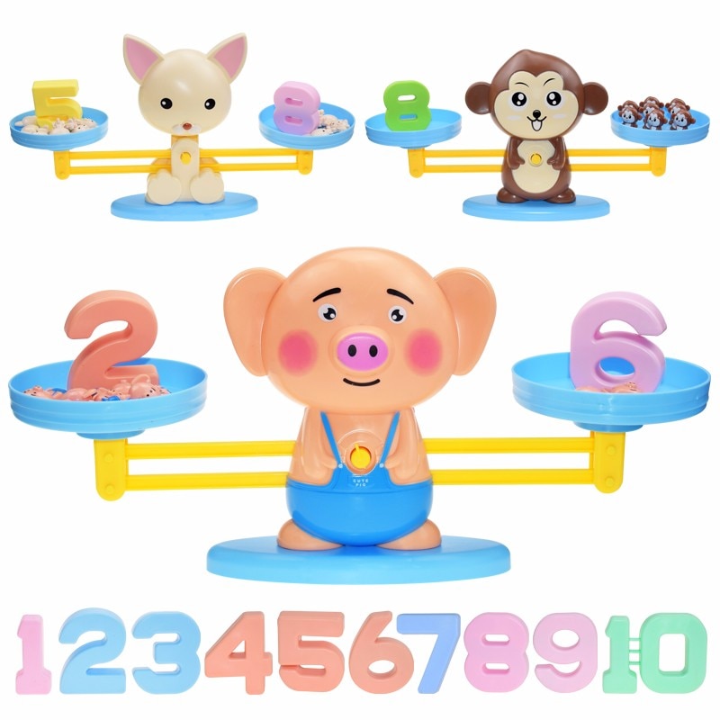 Digital Monkey Penguin Balance Scale - WaWeen Toys Animals