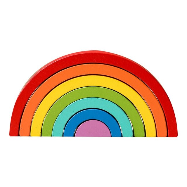 Nordic Wooden Rainbow Blocks Loose Parts Montessori Educational Toys Children Toddler Baby Gifts - WaWeen Toys